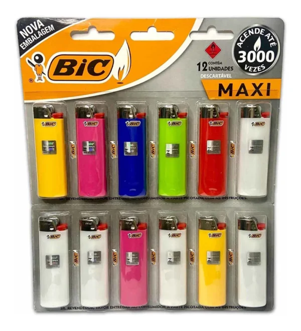ISQUEIRO BIC GRANDE CARTELA C/12 UNID