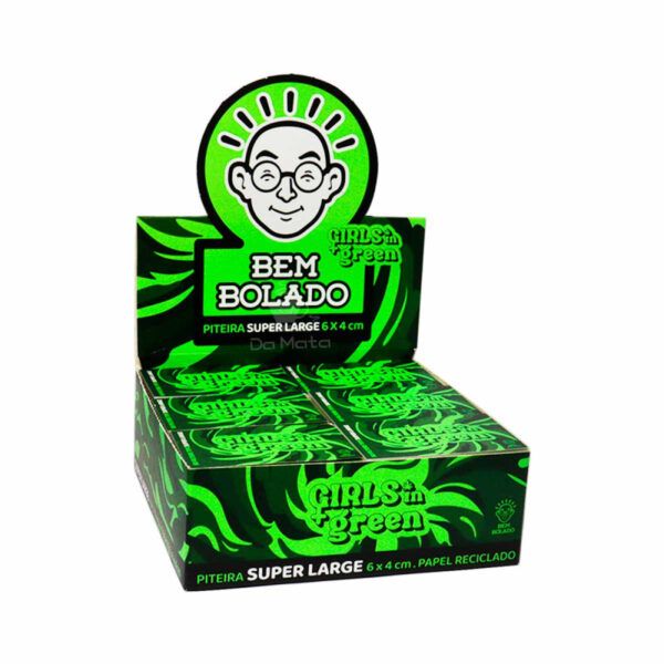 PITEIRA DE PAPEL BEM BOLADO SUPER LARGE "GIRLS IN GREEN" PAPEL RECICLADO